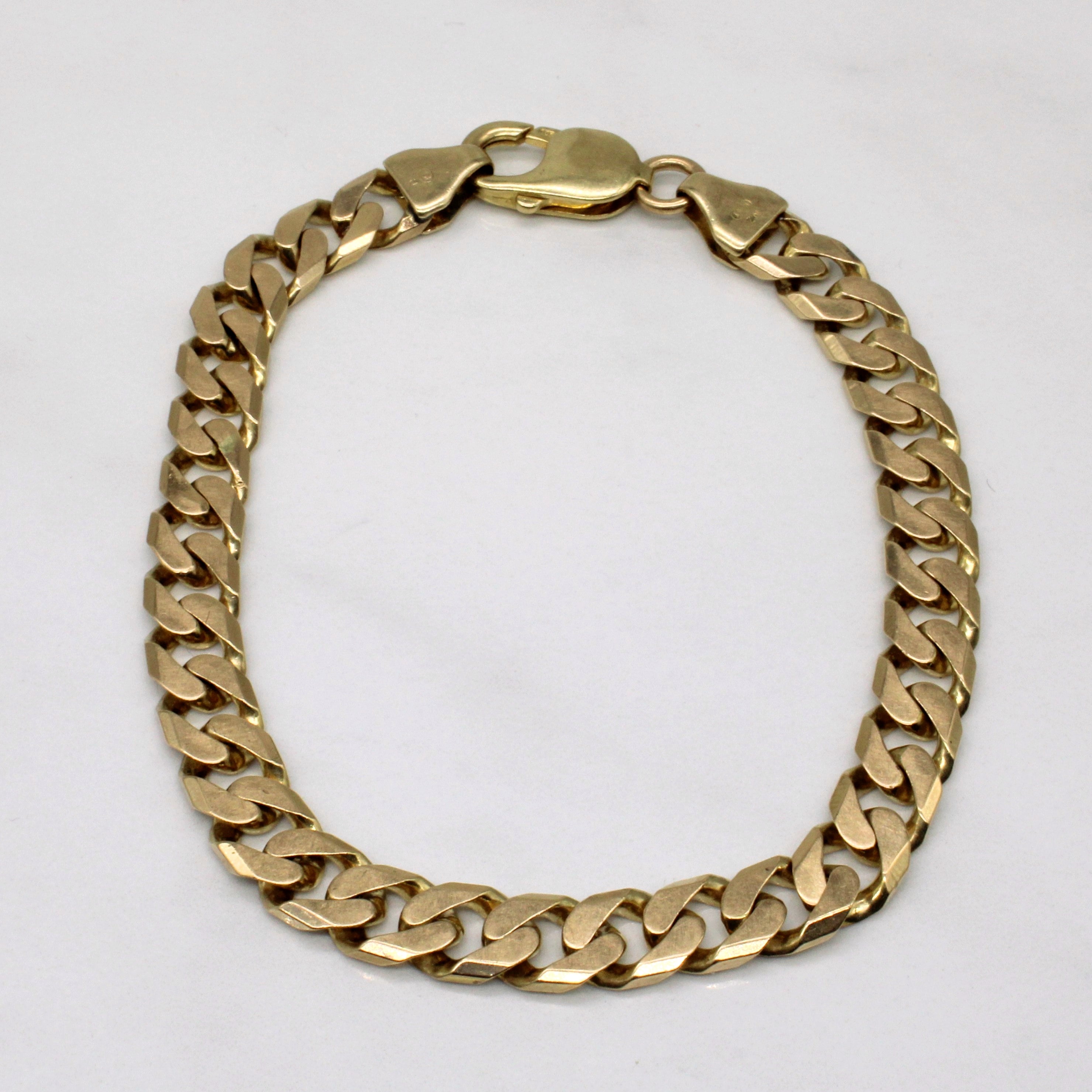 10k Yellow Gold Curb Link Bracelet | 9.25" |