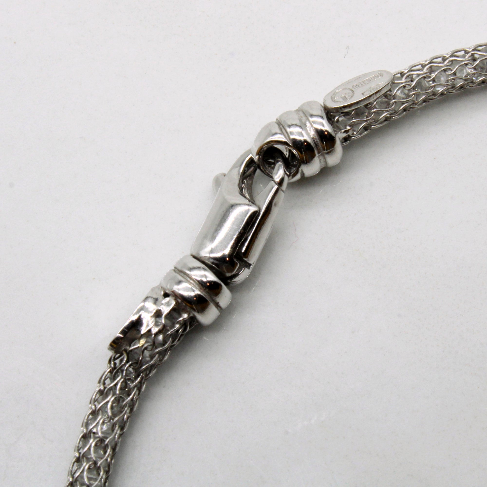 18k White Gold Birdcage Link Bracelet | 7