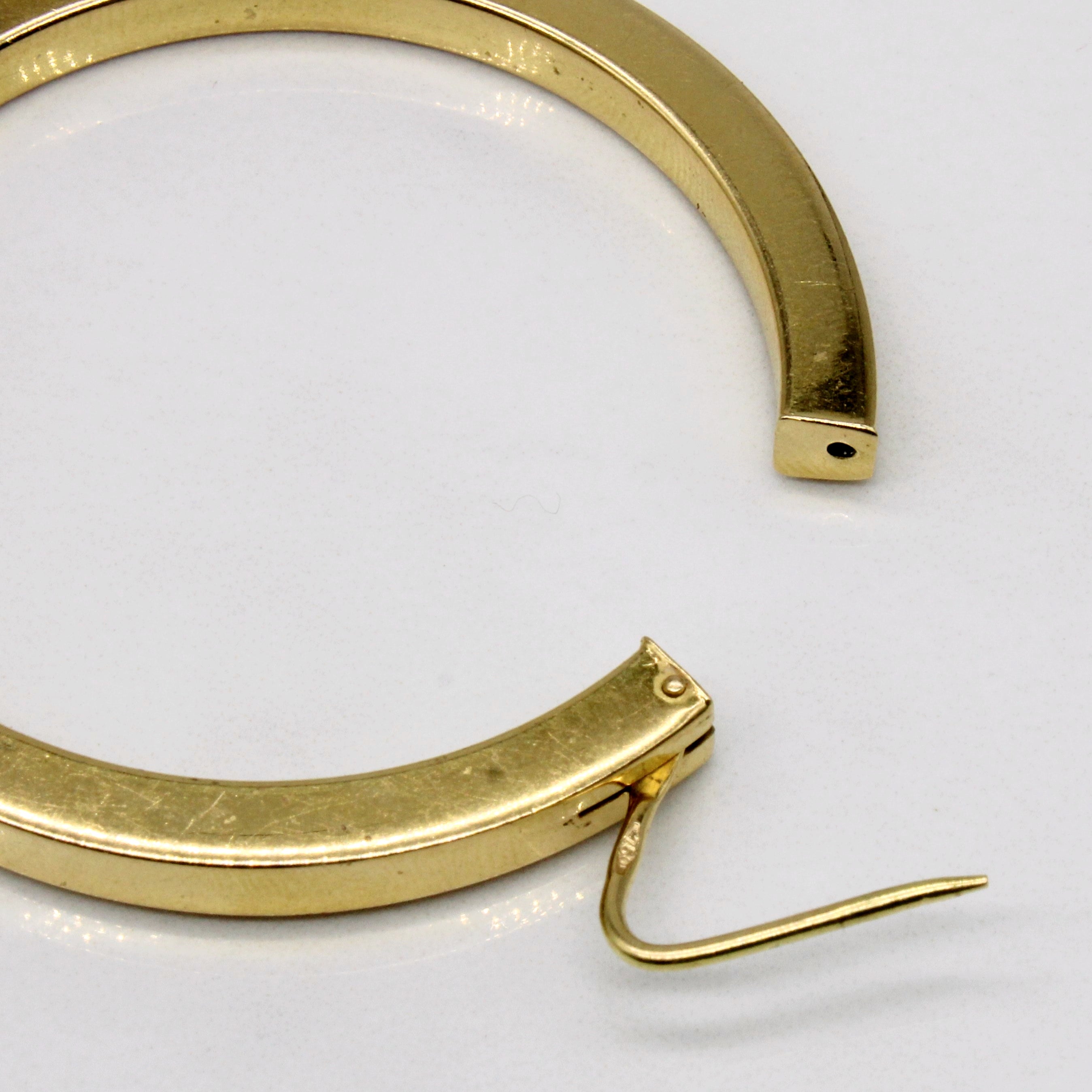 18k Yellow Gold Large Hoop Earrings