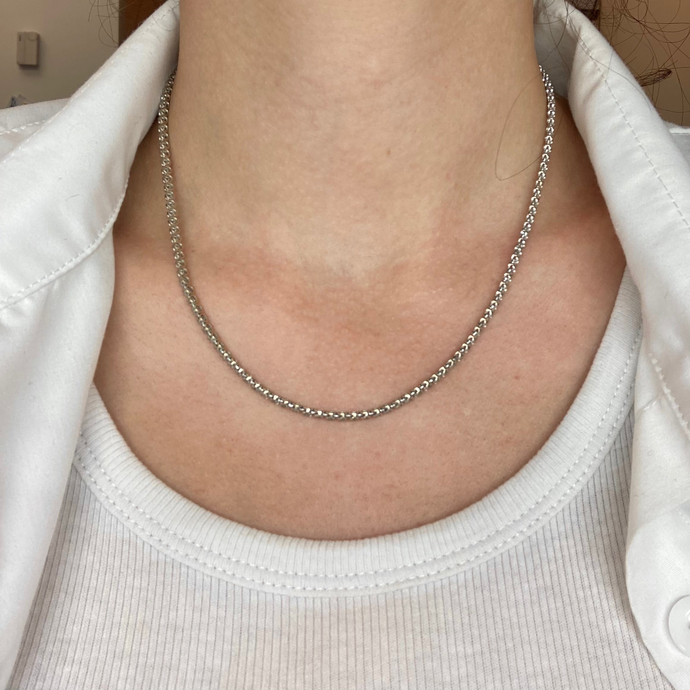 Collier en or blanc 18 carats et diamants | 2,00 ct | 42 cm | 