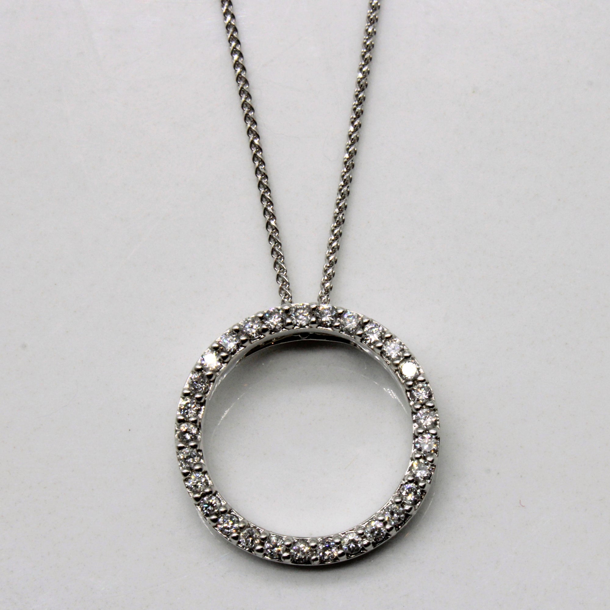 Diamond Infinity Pendant & Necklace | 0.15ctw | 18