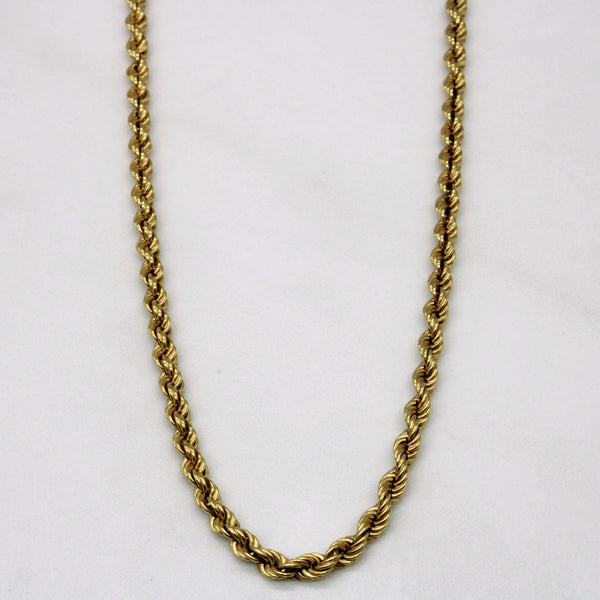 18k Yellow Gold Rope Chain | 18