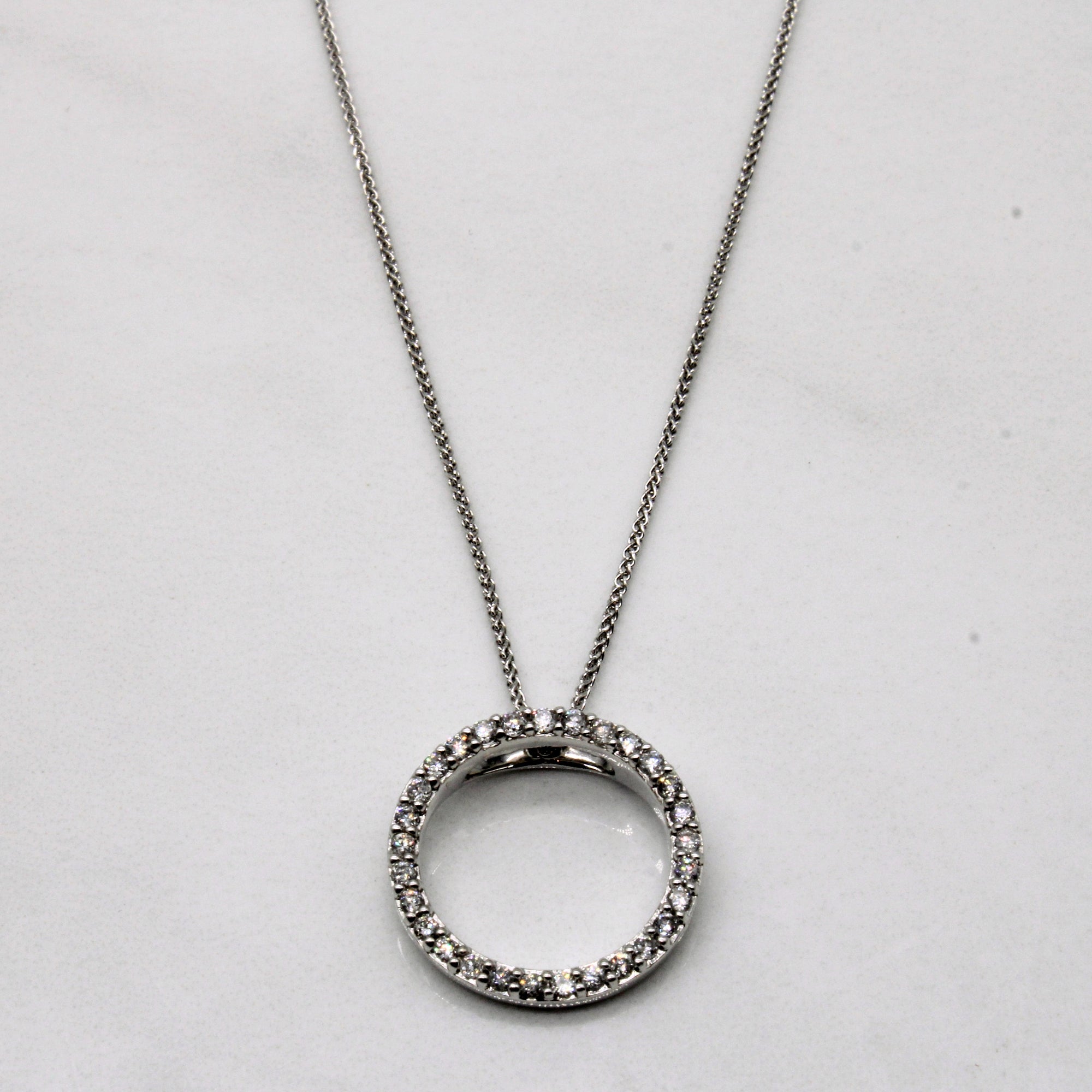 Diamond Infinity Pendant & Necklace | 0.15ctw | 18