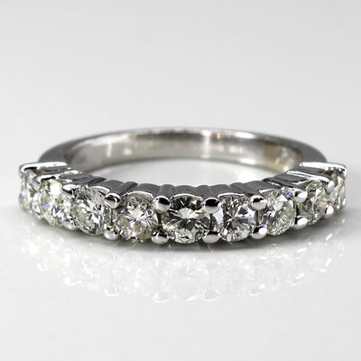 Pave Set Diamond Wedding Band | 1.05ctw | SZ 6.5 |
