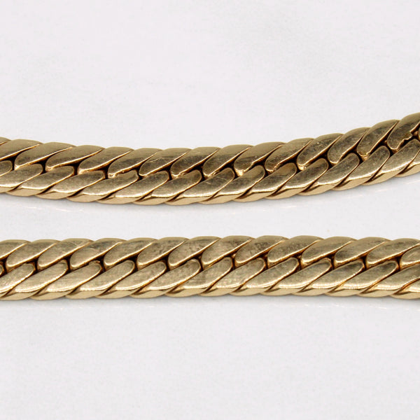 10k Yellow Gold Curb Link Chain | 15