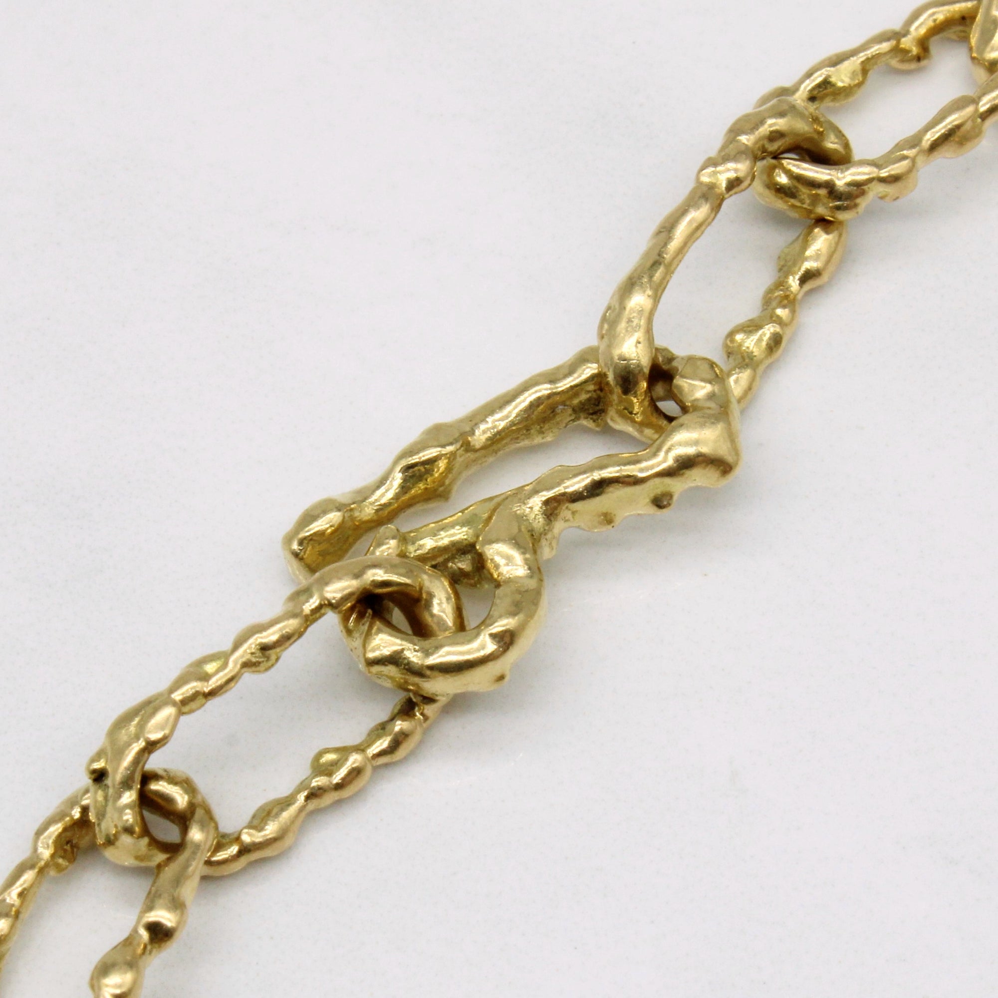 18k Yellow Gold Unique Link Bracelet | 8.5