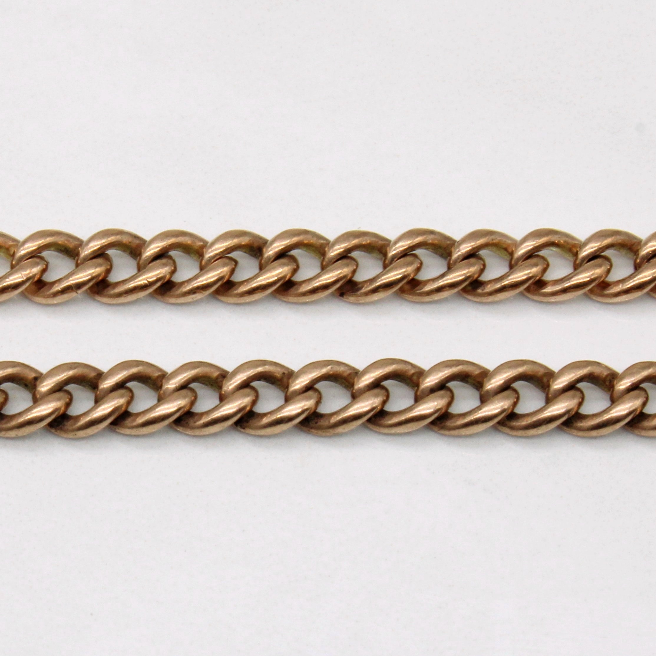 9k Rose Gold Watch Chain with Dog Clip Clasp | 13.5" |