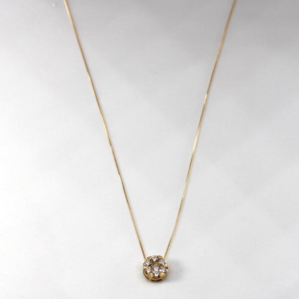 Diamond Pendant Necklace | 0.32ctw |18