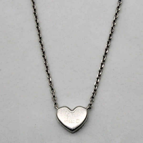 Platinum Heart Pendant & Necklace | 18