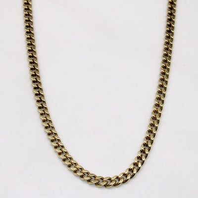 10k Yellow Gold Curb Link Chain | 21