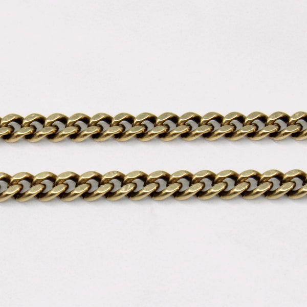10k Yellow Gold Curb Link Chain | 21