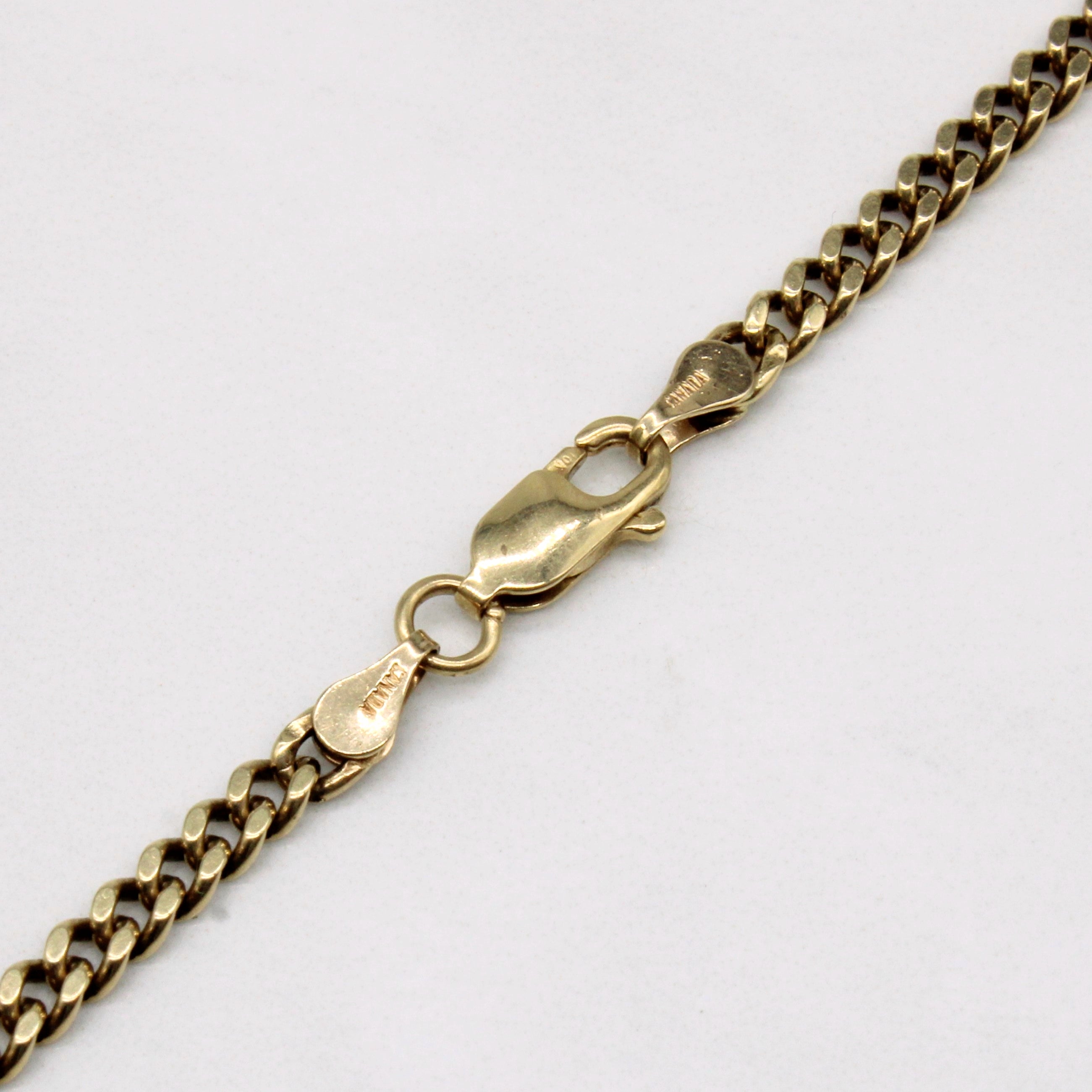10k Yellow Gold Curb Link Chain | 21" |