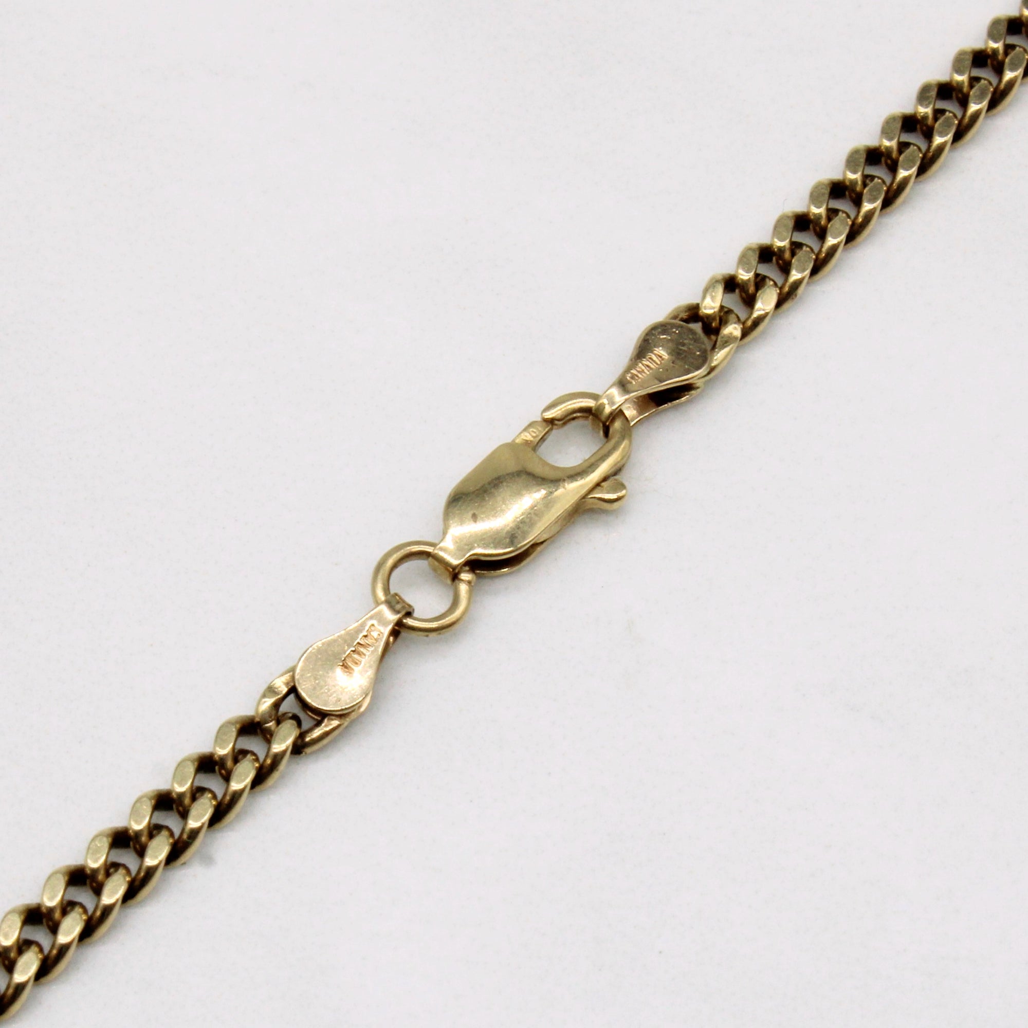 10k Yellow Gold Curb Link Chain | 21