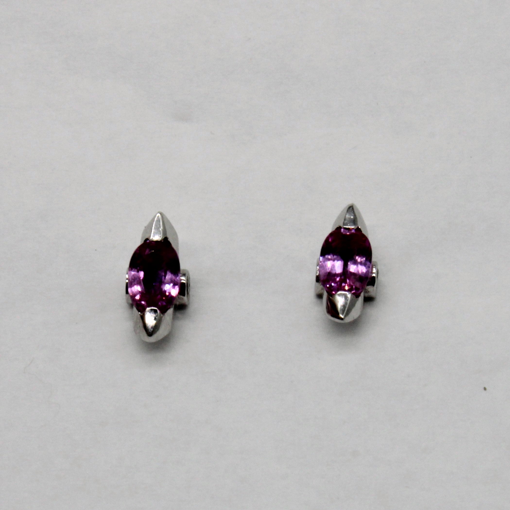 Pink Sapphire & Diamond Earrings | 1.00ctw, 0.10ctw |