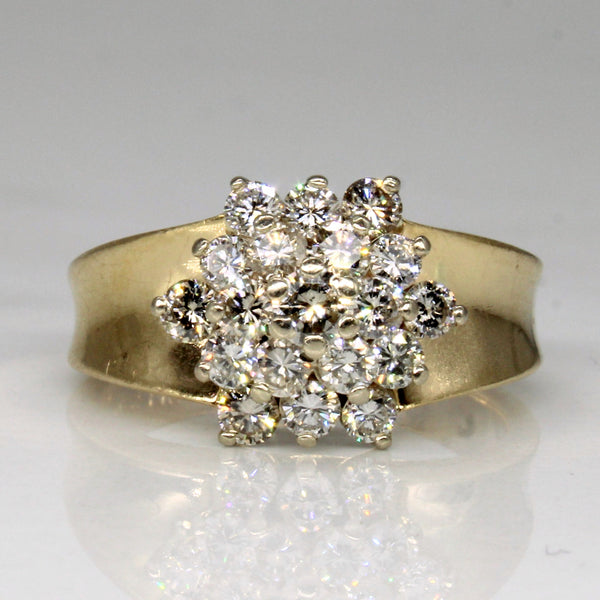 Diamond Cluster Ring | 0.90ctw | SZ 6.5 |