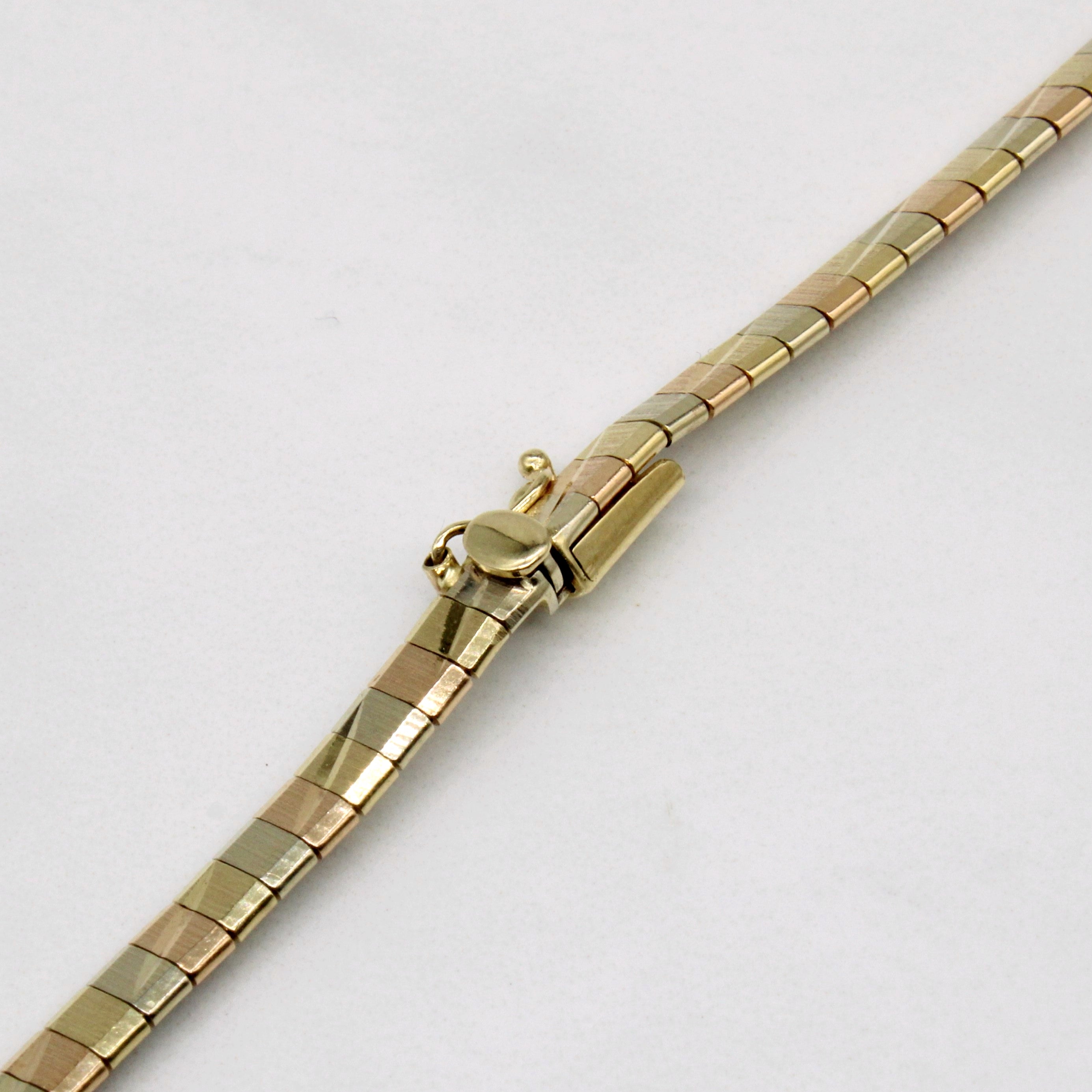 14k Tri Tone Gold Necklace | 16" |