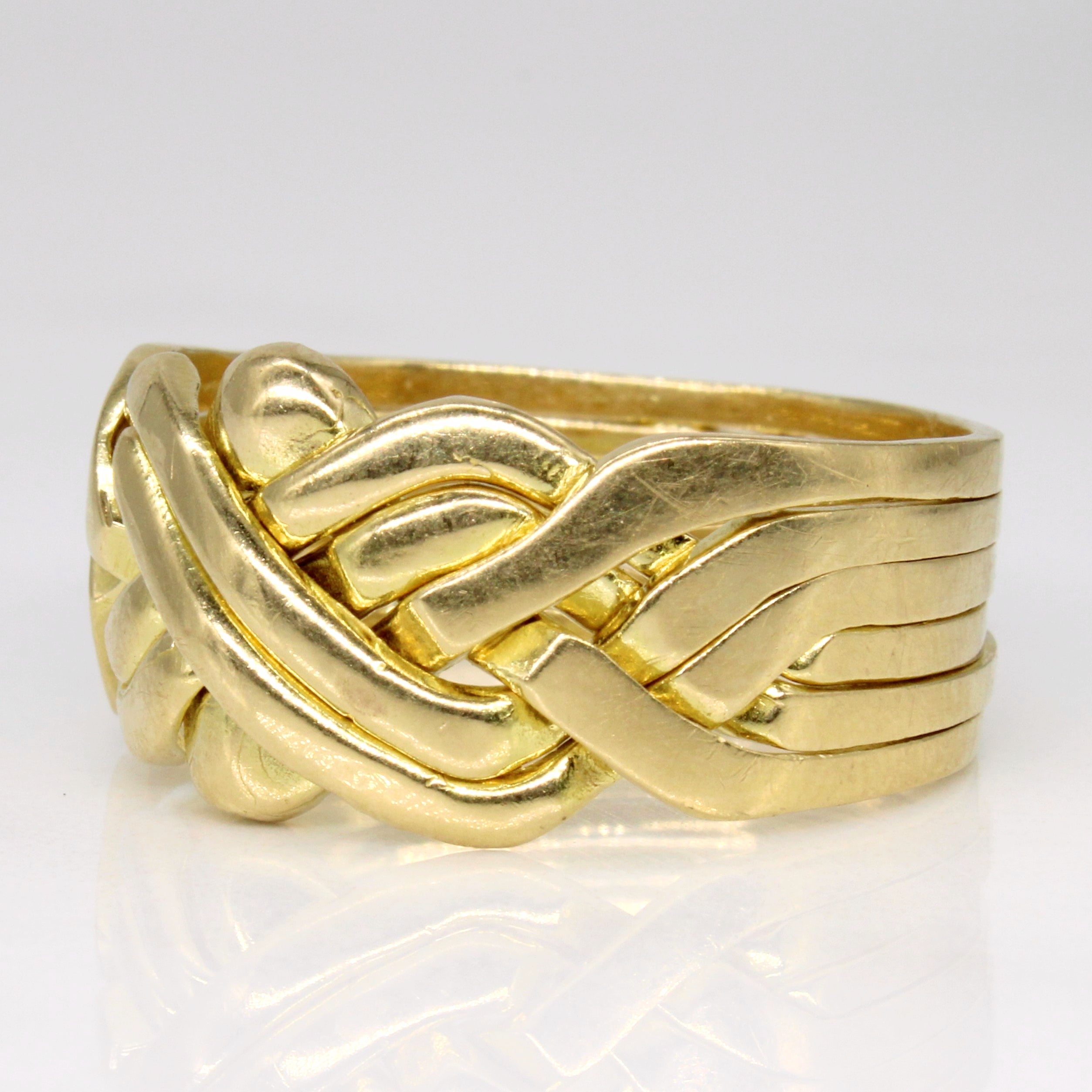 18k Yellow Gold Puzzle Ring | SZ 11.5 |