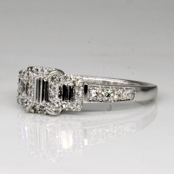 Baguette Cut Diamond Cluster Ring | 0.50ctw | SZ 6.25 |