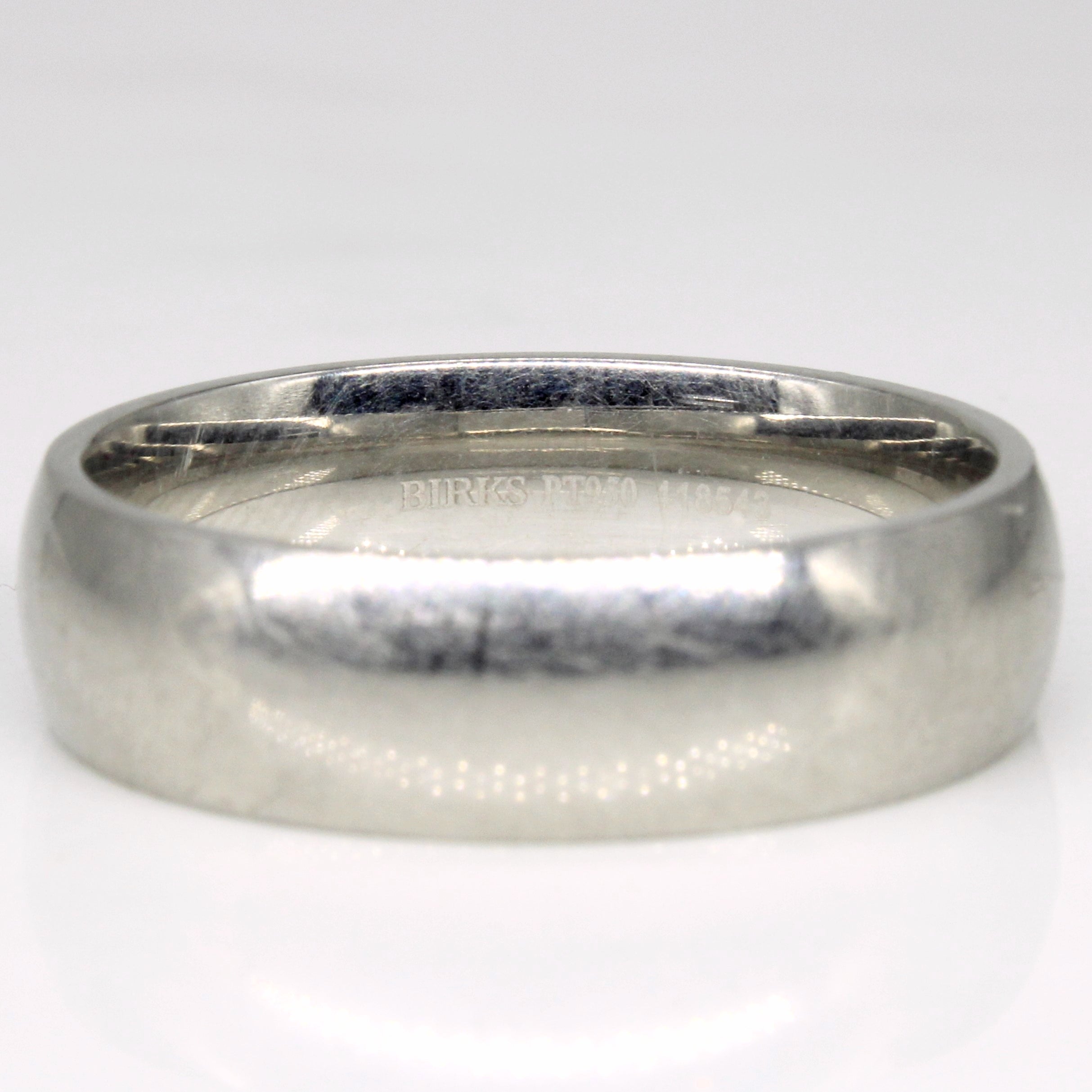 Anneau de platine de Birks | Taille 10,25 | 