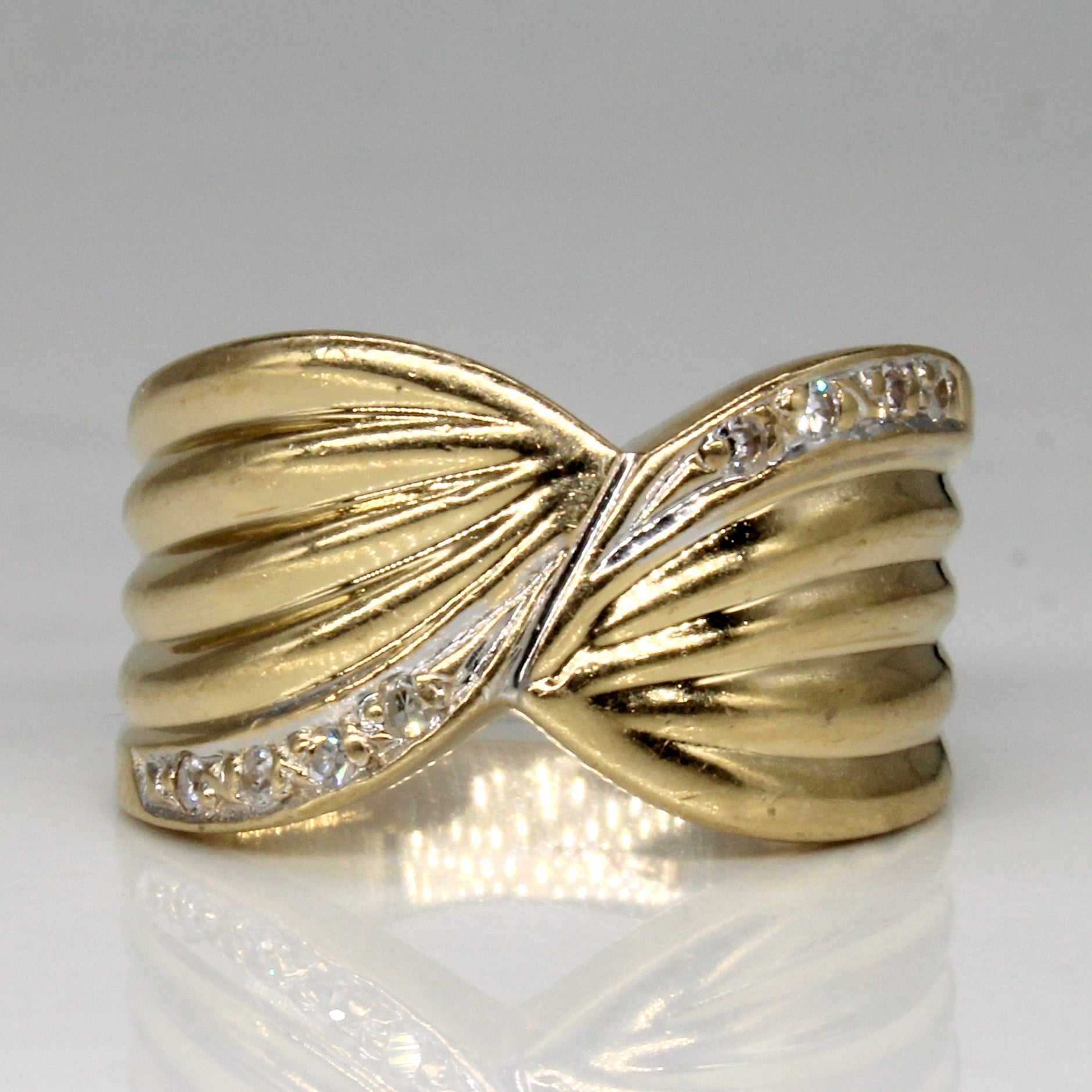 Diamond Waterfall Ring | 0.04ctw | SZ 5.5 |