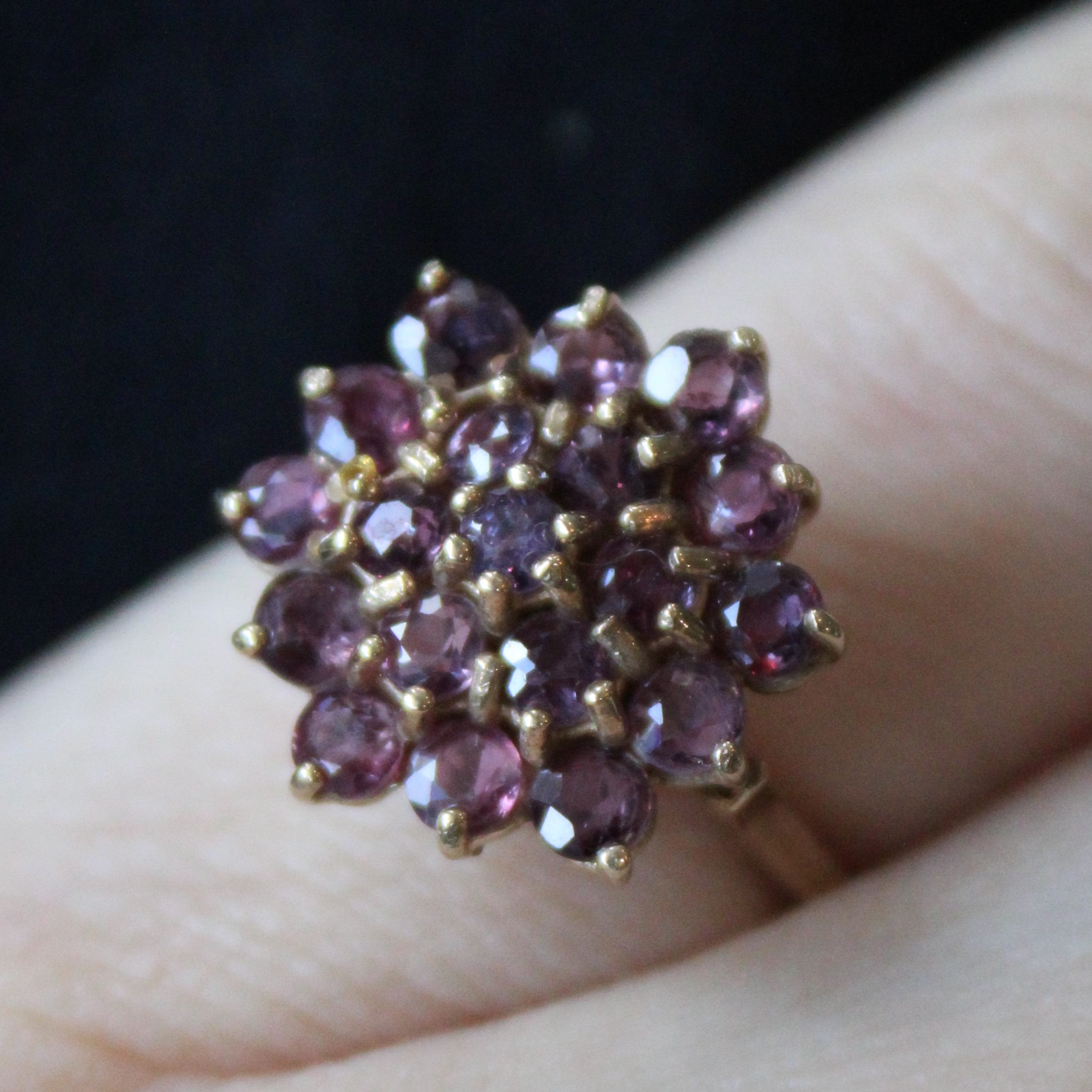 1978 Hallmarked High Set Ruby Cluster Ring | 1.54ctw | SZ 6.5 |