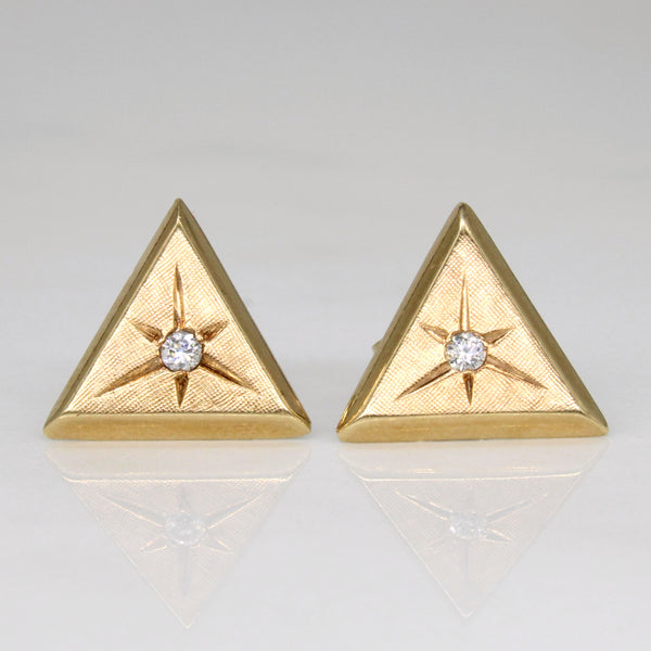 Diamond Triangle Earrings | 0.06ctw |