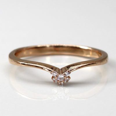 Chevron Diamond Ring | 0.04ctw | SZ 6 |