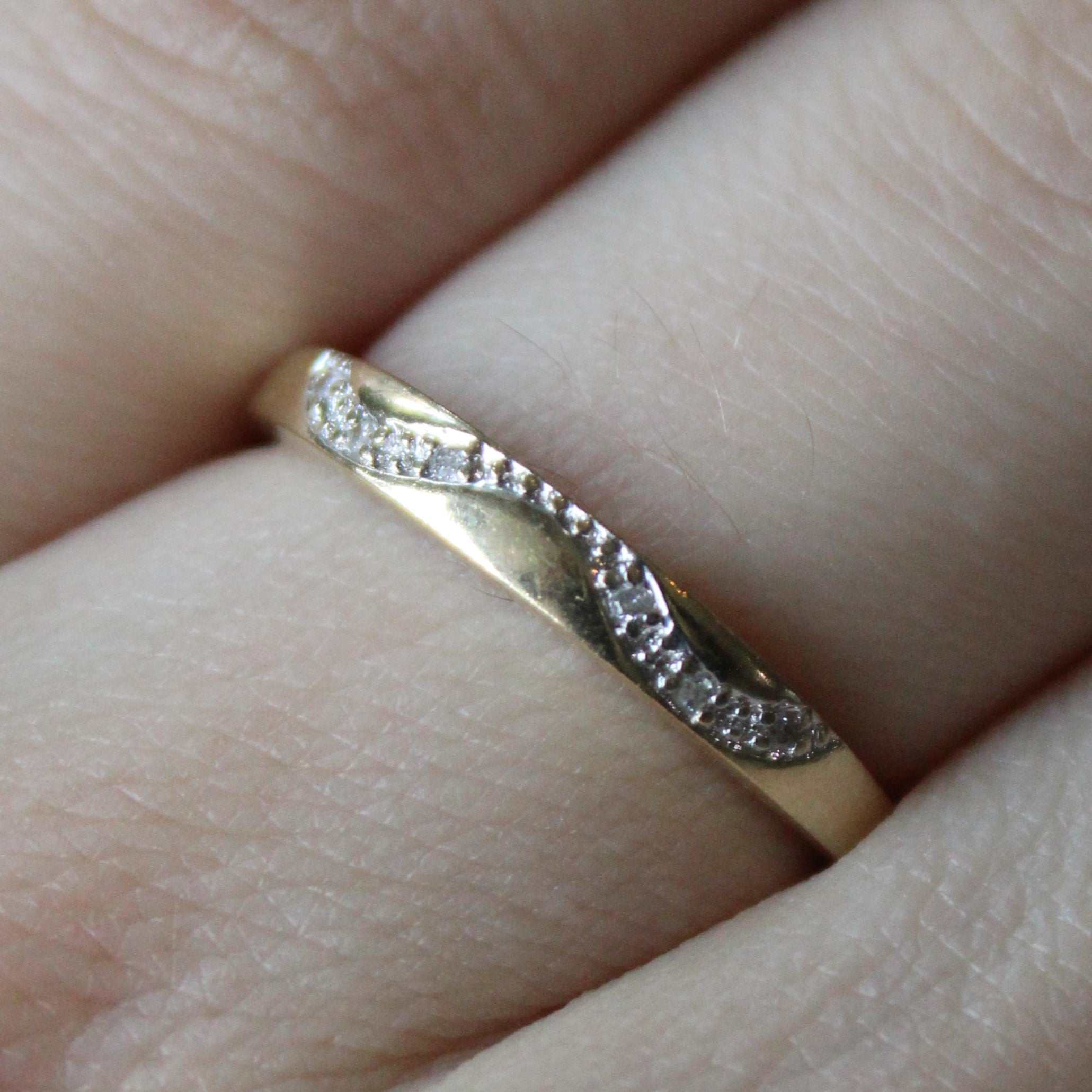 Bague en diamant | 0,03 ct | Taille 7,75 | 