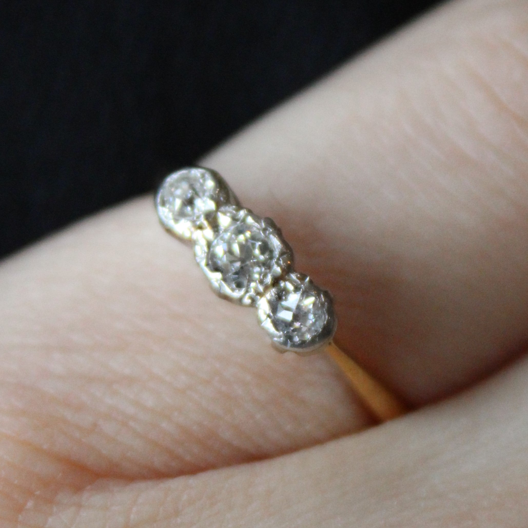 Three Stone Diamond Engagement Ring | 0.42ctw | SZ 6.5 |