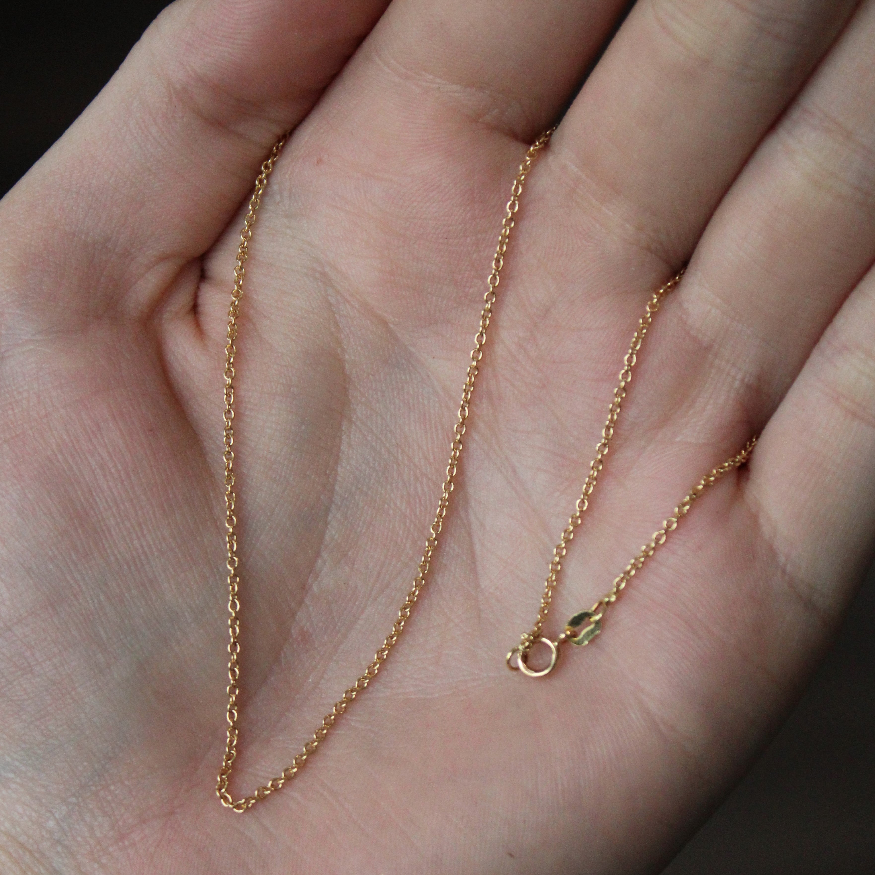 18k Yellow Gold Oval Link Chain | 16" |