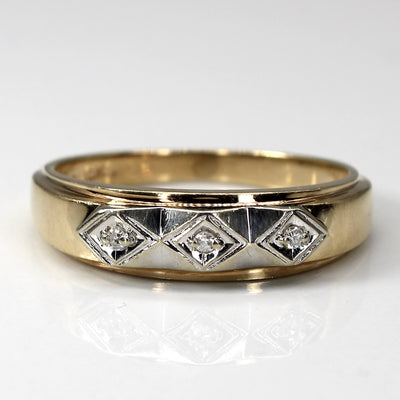 Three Stone Diamon Ring | 0.03ctw | SZ 9 |