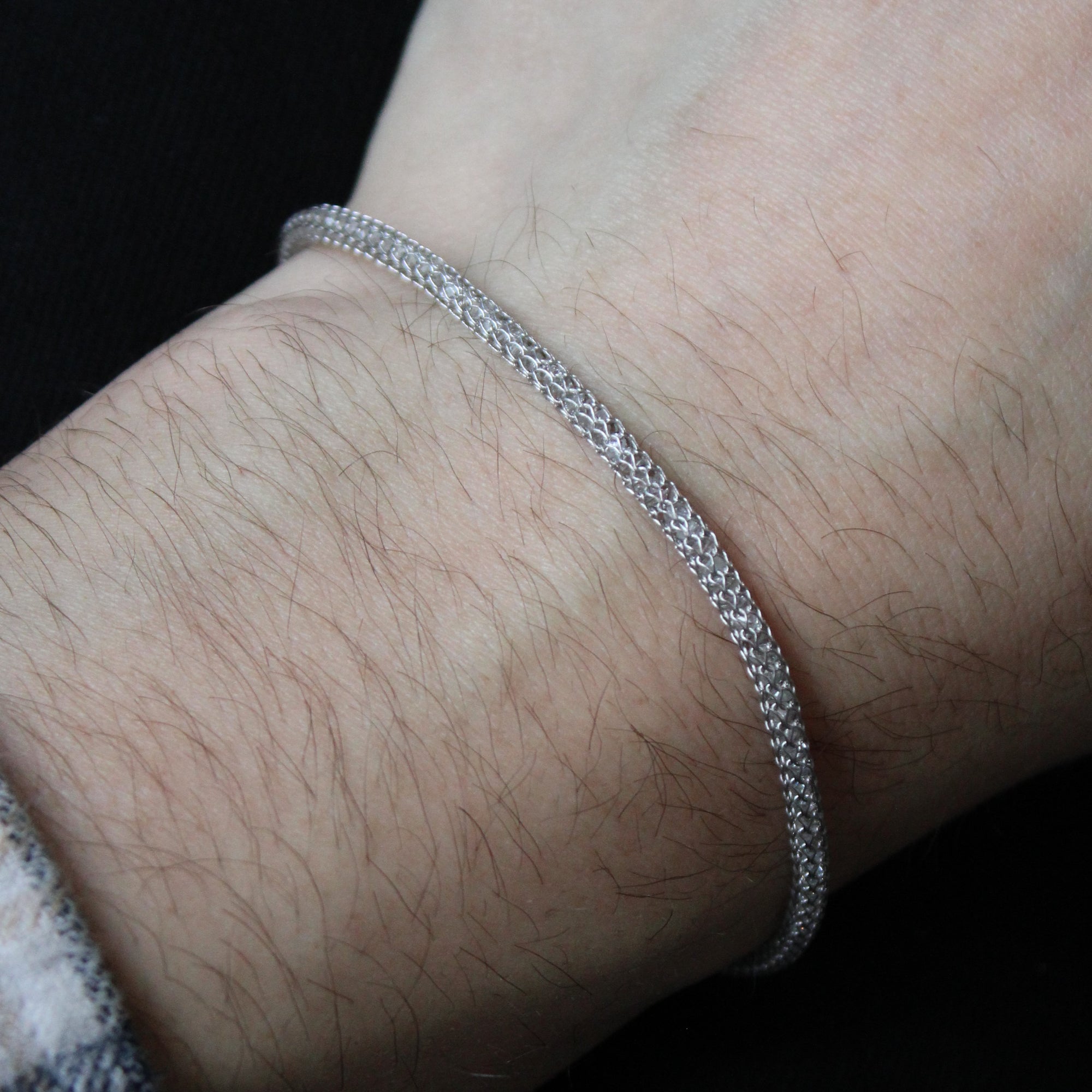 18k White Gold Birdcage Link Bracelet | 7