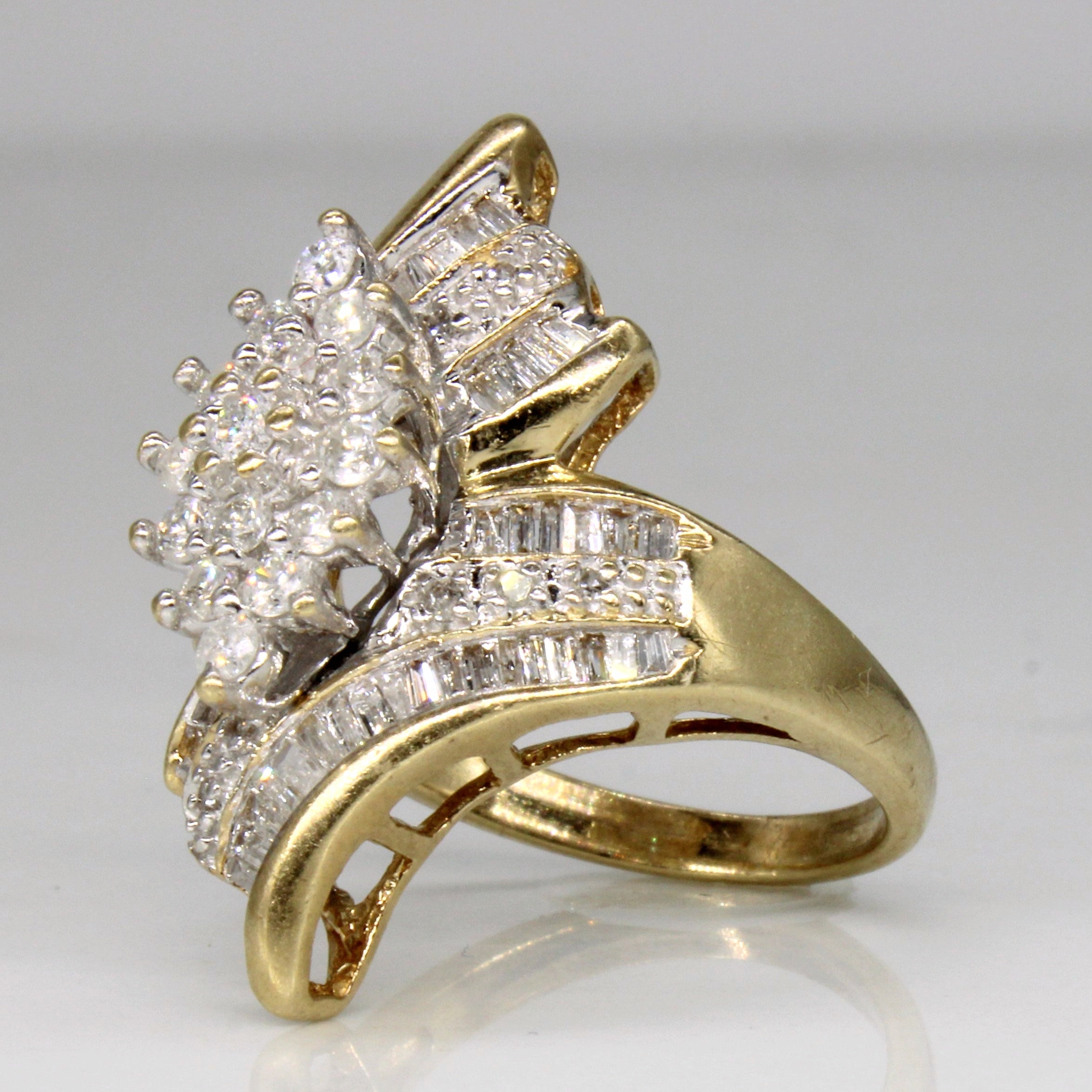 Diamond Waterfall Ring | 1.00ctw | SZ 6.75 |