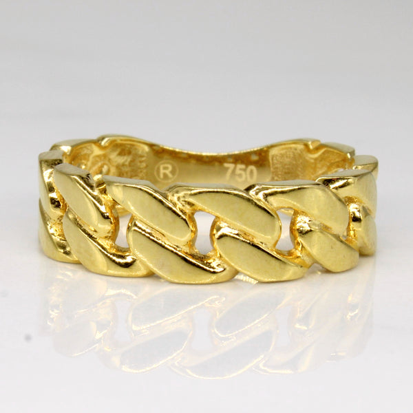 18k Yellow Gold Curb Link Ring | SZ 7.5 |