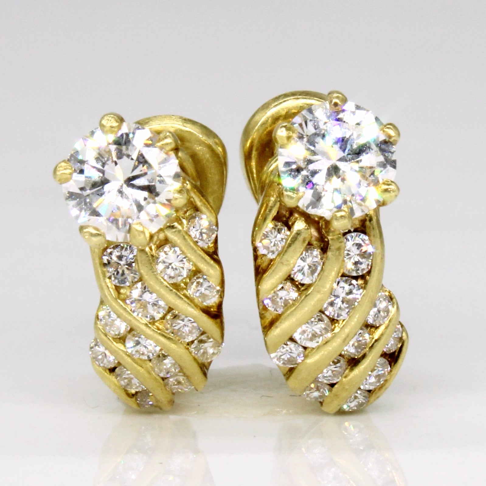 Diamond Huggie Earrings | 1.30ctw |