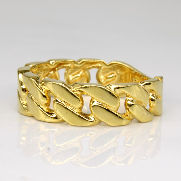 18k Yellow Gold Curb Link Ring | SZ 7.5 |