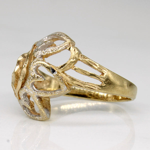 10k Two Tone Gold Heart Ring | SZ 4.5 |
