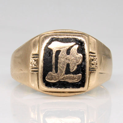 10k Yellow Gold Initial Ring | SZ 6.25 |
