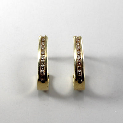 Diamond Semi Huggie Earrings | 0.24ctw |