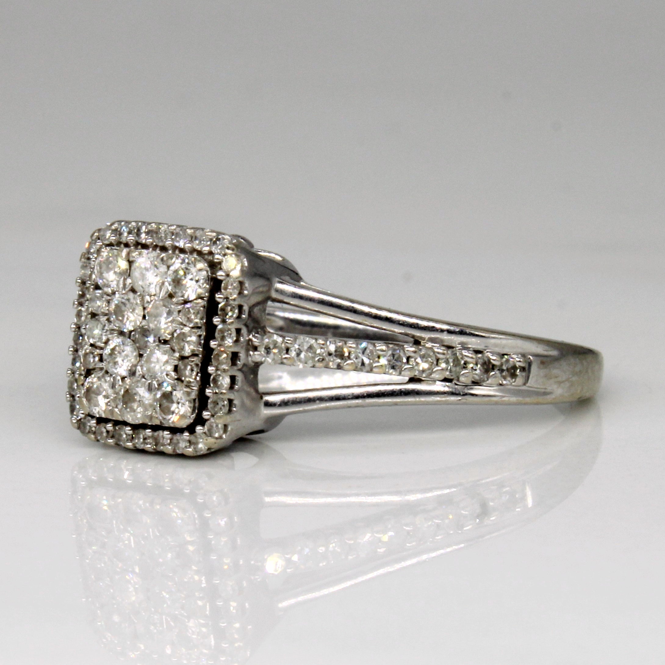Diamond Cluster Engagement Ring | 0.40ctw | SZ 8.25 |