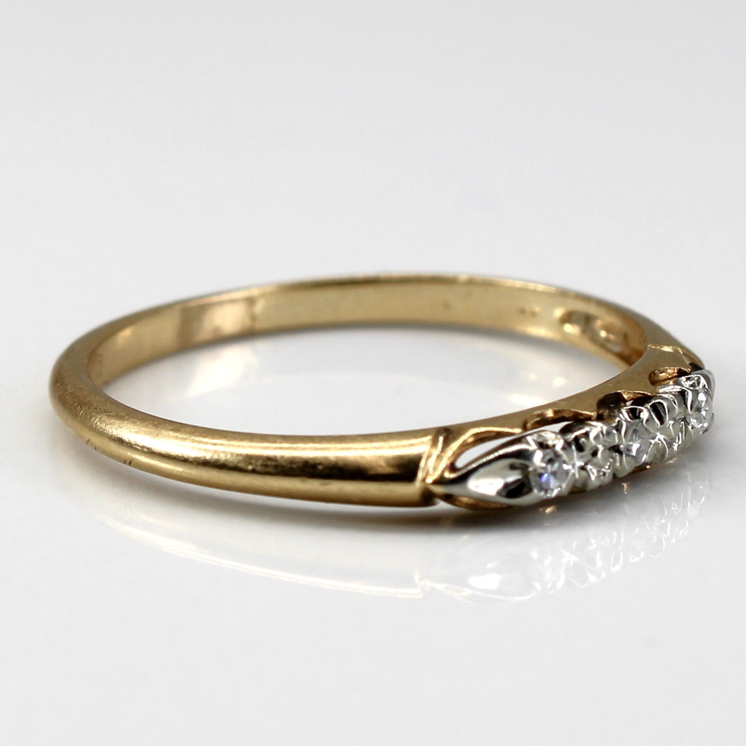 Three Stone Diamond Vintage Ring | 0.06ctw | SZ 7.25 |