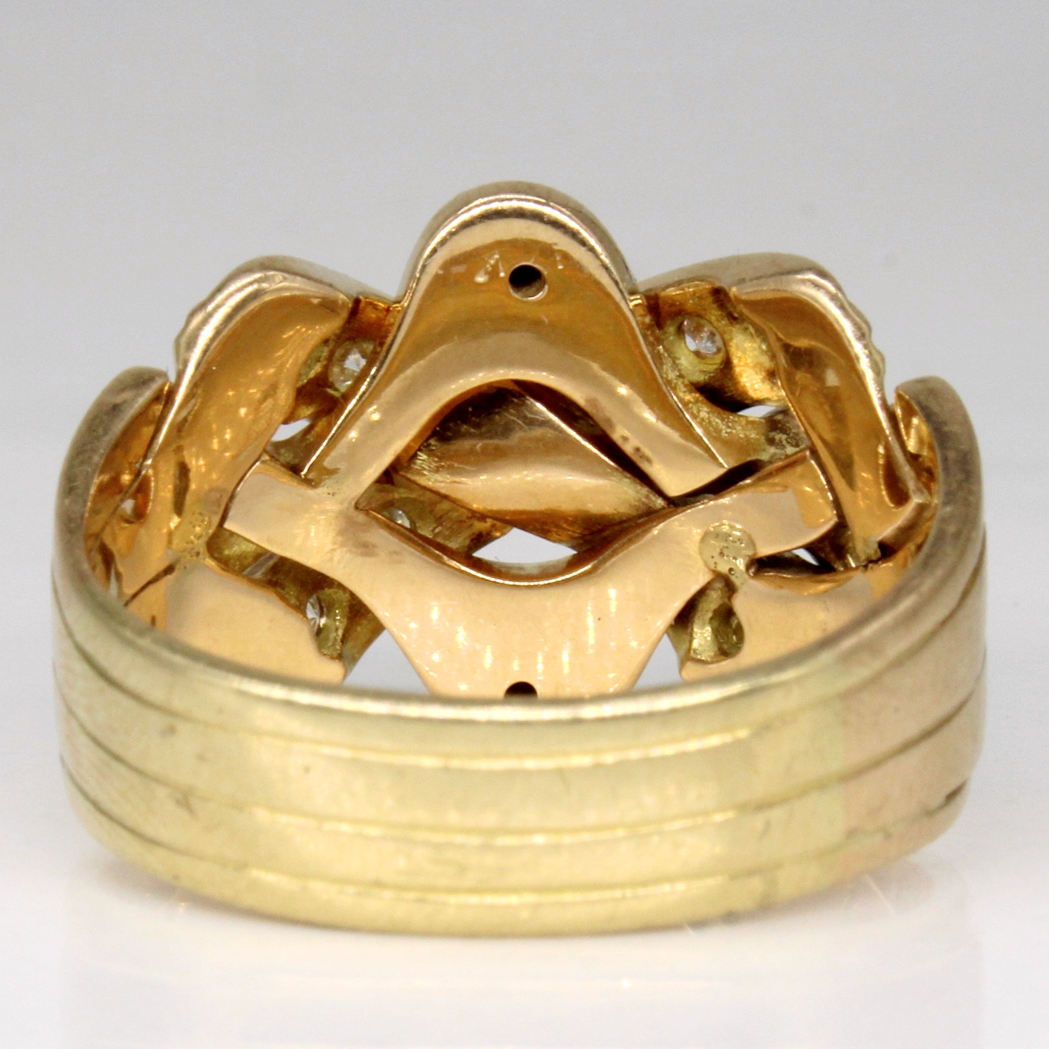 Diamond Solved & Fused Puzzle Ring | 0.48ctw | SZ 9.75 |