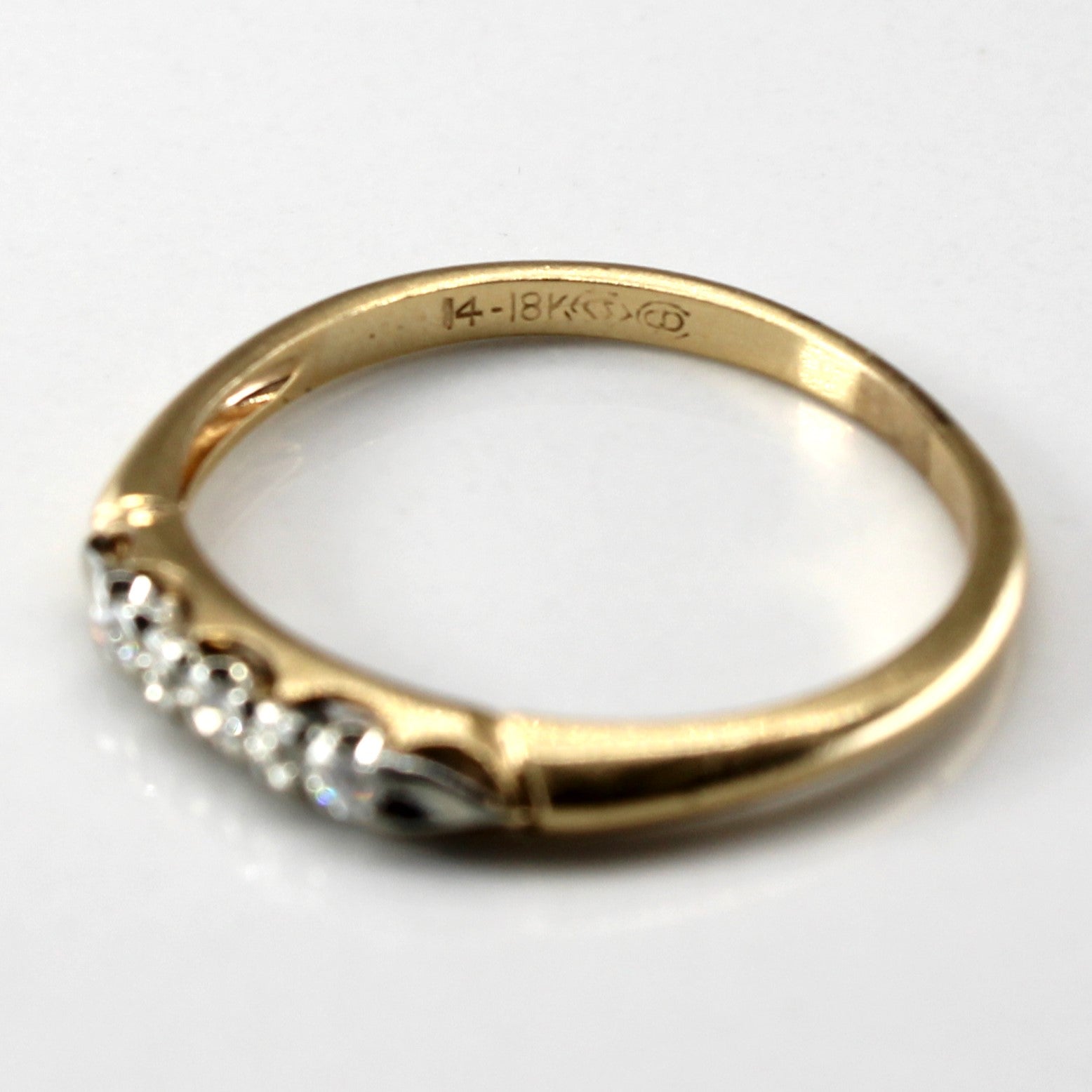 Three Stone Diamond Vintage Ring | 0.06ctw | SZ 7.25 |