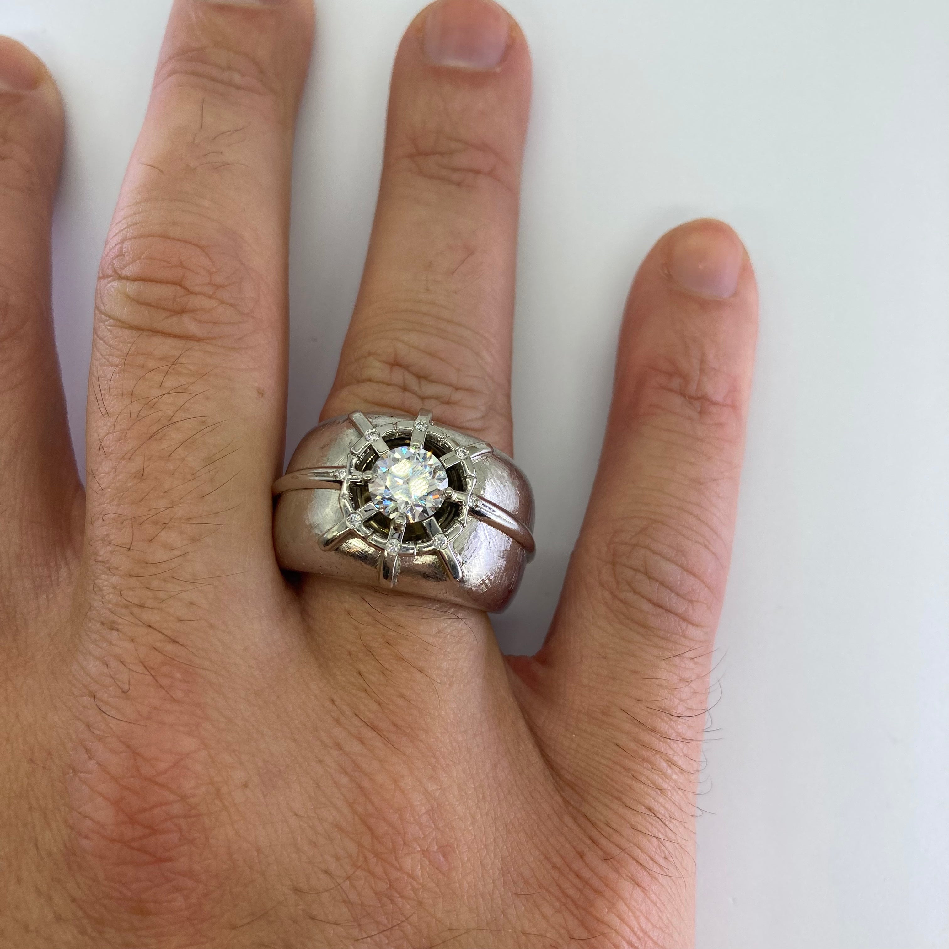 Bague en diamant nautique personnalisée « Brinkhaus » | 1,80 ct | Taille 10 | 