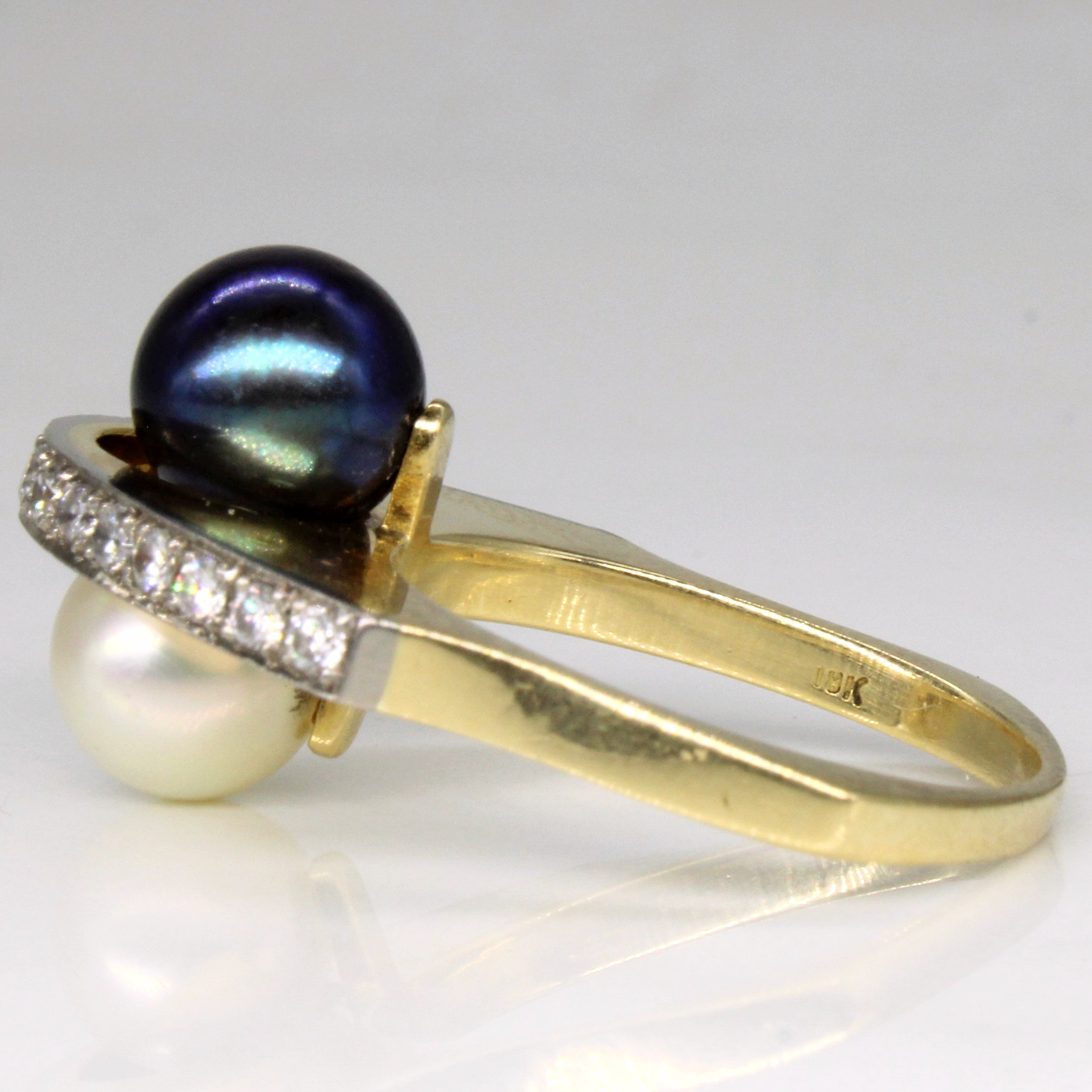 Pearl & Diamond Ring | 0.45ctw | SZ 7 |