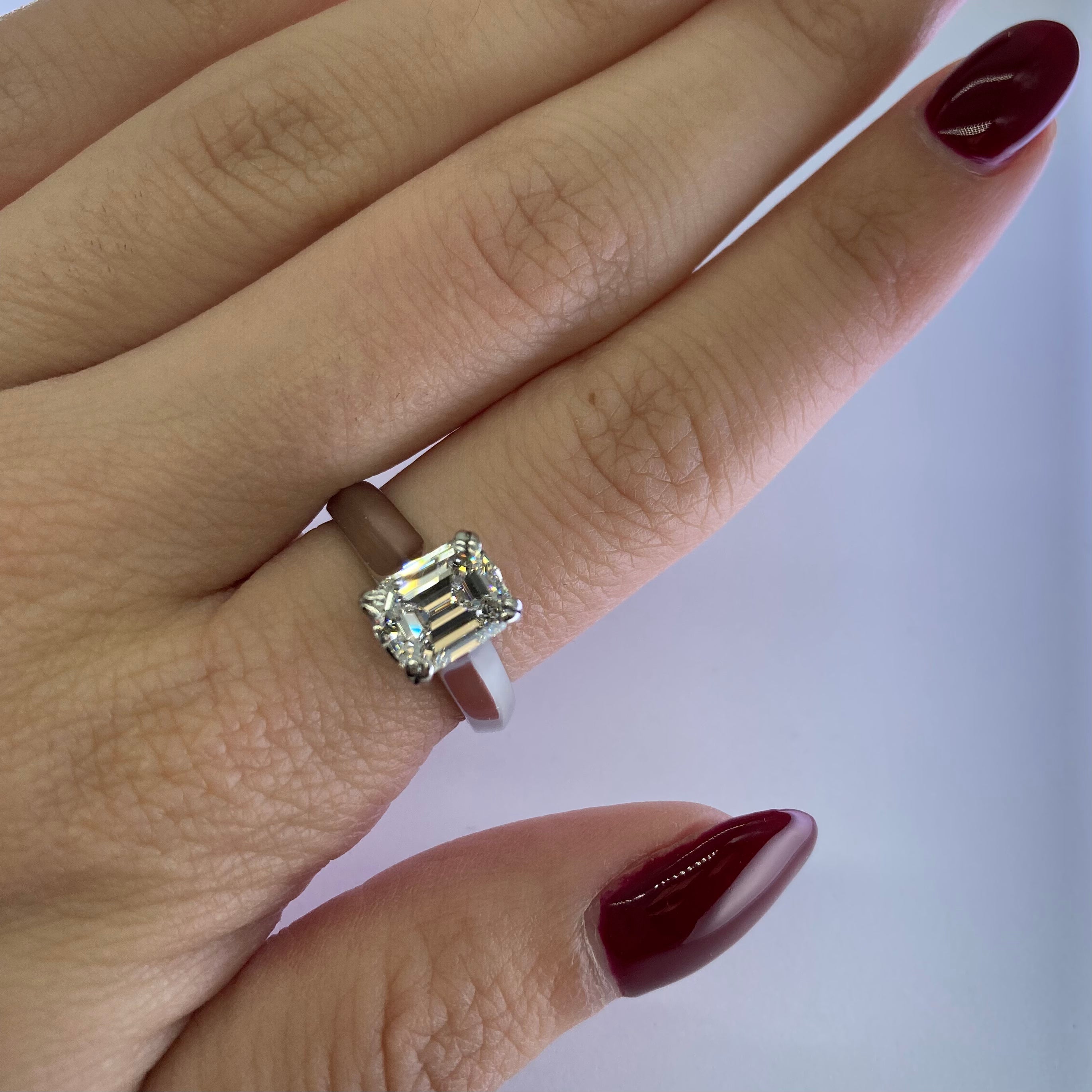 Emerald Cut Diamond Engagement Ring | 2.04ctw| SZ 6.5|