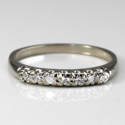 Pave Diamond Vintage Wedding Band | 0.11ctw | SZ 6.5 |