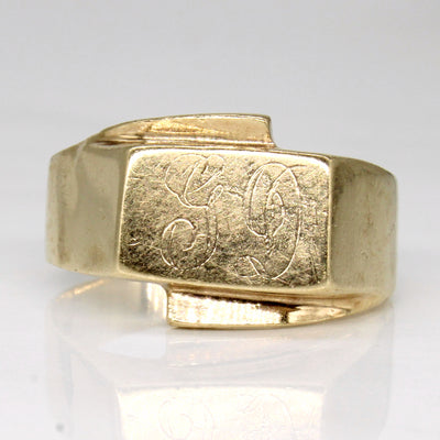 10k Yellow Gold Initial Ring | SZ 8.75 |