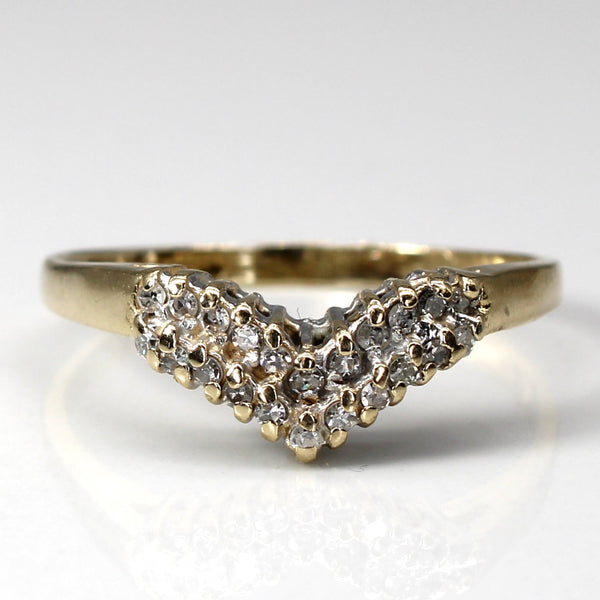 Cluster Diamond Chevron Ring | 0.12ctw | SZ 8.75 |