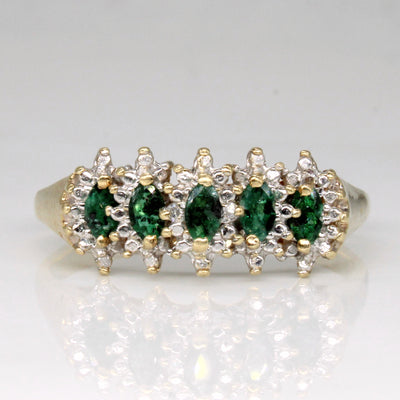 Emerald & Diamond Ring | 0.30ctw, 0.01ctw | SZ 10.5 |